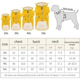 Meilleurs prix pour Manteau Imperméable Réfléchissant Type Cape pour Grand Chien Vêtement de Pluie Transparent