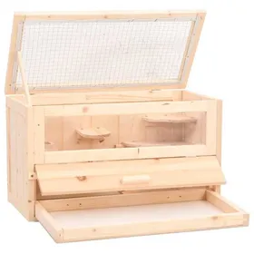 Comparer les prix de RemiseClapier - UU - Animaux - Cage à hamster 60x30x35 cm bois massif de sapin JILIMAISON2025 9711680