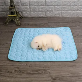 Comparer les prix de Tapis rafraîchissant pour chiens et chats, couverture en soie glacée pour lit, canapé et voiture, idéal en été - Couleur bleue