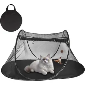 Comparer les prix de Niche pour chat - Niche dextérieur - Tente pour chat - Pliable - Tente de jeu pour animaux avec sac de rangement - Intérieur