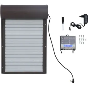 Meilleurs prix pour Eosnow Ouvre-porte automatique de poulailler à piles avec minuterie pour canard doie prise ue marron 100-240V