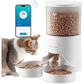 Meilleurs prix pour Distributeur Croquettes Chat Automatique 2 Bols WiFi 2.4G Commande APP Distributeur de Croquettes Mi DISTRIBUTEUR SACS DE DEJECTION