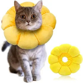 Comparer les prix de Collier post-opératoire ajustable pour chats et petits chiens collier de récupération doux à motif tournesol.