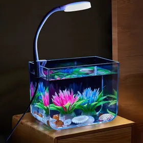 Comparer les prix de 1 Aquarium Polystyrène Lampe de serrage 3W Transparent Design carré Salon Bureau .