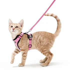 Comparer les prix de Harnais Chat Petit Chien Laisse Harnais Chaton Réglable Rose XS Collier Harnai Chat Refléchissant Gilet Respirant