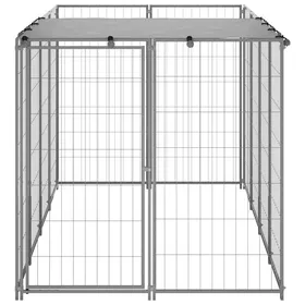 Comparer les prix de Stable&Durable - Argent - Chenil Argenté 242 m² Acier - Niche&enclos pour chiens HS961691613