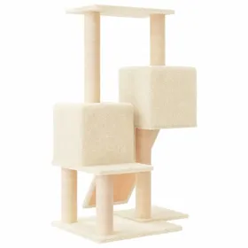 Comparer les prix de Pet®Crème Arbre à chat，VIDAXLdesign Mignon avec griffoirs en sisal Crème 82 cm 7_4361865