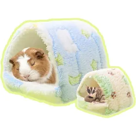 Comparer les prix de Lit pour animaux - XVX - Lot de 2 - Flanelle douce - Cachette douillette - Pour rongeurs