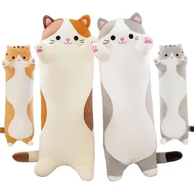 Meilleurs prix pour Cat Cushion Plush Long Pillow Animated Plush Giant Soft Toys Doll Gifts for Children Adults 1 Piece Orange KIT EDUCATION ACTIVITE