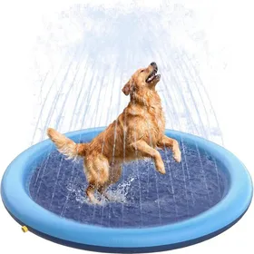 Comparer les prix de Piscine pour chien pliable Ø100cm tapis arrosage épais bassin jeu aquatique gonflable pour jardin été plage arroseur canin