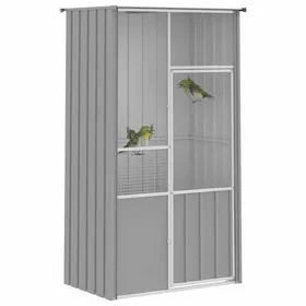 Meilleurs prix pour Cage à oiseaux gris 115x78x200 cm acier galvanisé_2 ans garantie_65179