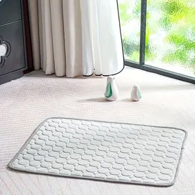 Meilleurs prix pour Tapis rafraîchissant en fibre glacée pour chien et chat - Alèse respirante lavable - Gris - M 60x50x0.8 cm gris CORBEILLE