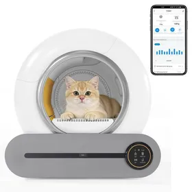 Comparer les prix de Litière Automatique pour Chat LINHOO 65L Auto-Nettoyante Capteur IR App 48x52x50.5 cm