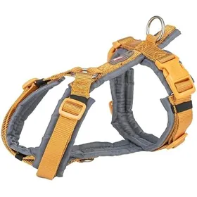 Comparer les prix de Harnais pour Chien - TRIXIE - Premium Trekking - Jaune/Gris - 53-64 cm - Confort Optimal