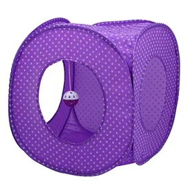 Meilleurs prix pour Tunnel pour chat avec balle de jeu jouet interactif « Peek-a-Boo » tunnel camouflage à 3 voies pour chat dintérieur - violet