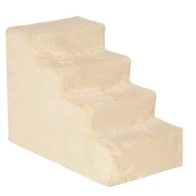 Comparer les prix de WEIGULO Escalier pour animaux avec revêtement amovible escalier pour chat escalier pour chien carton peluche beige