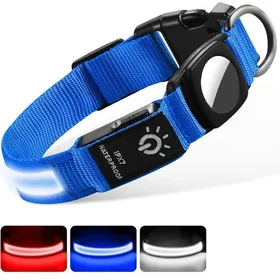 Meilleurs prix pour Collier Chien Lumineux Rechargeable et Etanche LED Clignotant Collier de Scurit pour Petits-Moyens-Gros Chiens - Bleu L Ble COLLIER