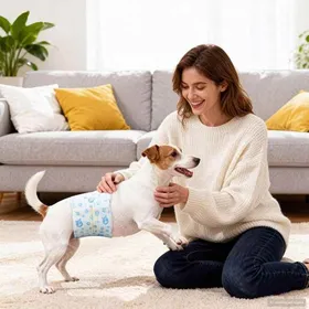 Meilleurs prix pour （ON SALE)Couche jetable pour chien - Protection Hygiénique Jetable pour Chien Mâle 50 pcs Blanc S @FR6695119