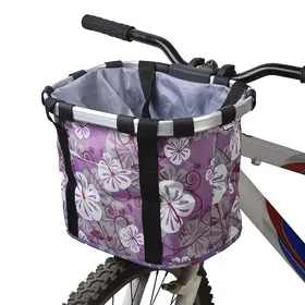 Comparer les prix de Panier pour avant de vélo amovible en toile panier de transport pour animal domestique cadre en alliage daluminium