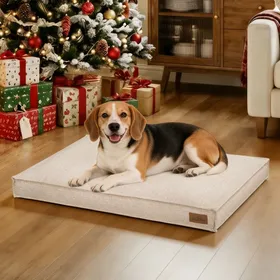 Comparer les prix de Panier Chien Orthopédique - BingoPaw - Lit pour Chien Coussin Déhoussable pour Chiens  Anti-dérapant - Kaki 88.5x59.5x10cm