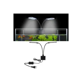 Comparer les prix de Lumières LED double tête pour aquarium - Éclairage sans UV Haute luminosité 1600 LM - Piscines deau douce - 15W 20 40 cm