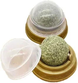 Meilleurs prix pour Lot de 2 balles dherbe chat feuille de menthe pure naturelle rotative jouet interactif pour chat jou Animalerie < Chat < Jouet et j