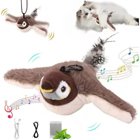 Comparer les prix de Jouet pour chat - Jouet interactif pour chat - Oiseau volant - Vole électrique - Avec ailes - Rechargeable