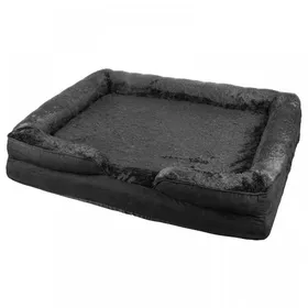 Comparer les prix de LVHCMFOHM Lit pour Chien Confortable - Panier pour Chien avec Housse Amovible Lavable - Grande Taille - 106x80x20 cm - Noir