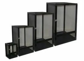 Meilleurs prix pour Lucky Reptile OpenAir Vivarium Pro 50x50x100 cm — vivarium noir avec porte plexiglas