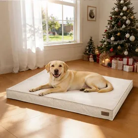 Comparer les prix de Panier Chien Orthopédique - BingoPaw - Lit pour Chien Coussin Déhoussable pour Chiens  Anti-dérapant - Kaki 118x89x12cm