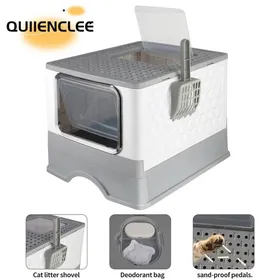 Comparer les prix de Bac à litière pour chat - 52*39*39cm - Gris - Bac à litière à tiroir - Animaux de compagnie - QUIIENCLEE