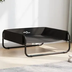 Meilleurs prix pour Lit surélevé pour chien - vidaXL - Tissu Oxford - Acier enduit de poudre - Anthracite - 70x70x285 cm - Capacité 80 lb