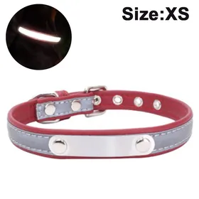 Meilleurs prix pour Collier personnalisable en cuir souple pour chien avec étiquette gravée, adapté aux petits, moyens et grands chiens