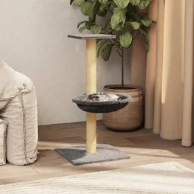 Comparer les prix de Automne/hiverArbre à chat avec griffoir en sisal Gris clair 74cm - HAuteur:74cm - Grande Taille &FR_409322