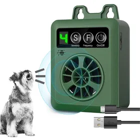 Meilleurs prix pour Dispositif anti-aboiement à ultrasons, 4 niveaux de sensibilité, contrôle rechargeable par USB.