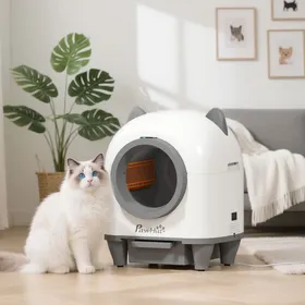 Meilleurs prix pour Bac à litière pour chat autonettoyant 80L bac à litière automatique contrôle app anti-pinch 555 x 51 x 60 cm blanc