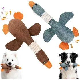 Meilleurs prix pour 2Pcs Anti-Stress Canard ChienJouet Indestructible pour ChienJouet à Mâcher en Peluche pour ChienChiens et Animaux 32cm