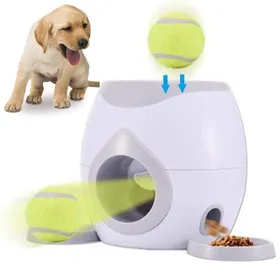 Meilleurs prix pour Lanceur De Balle De Chien De Compagnie À Un Ou Deux Tennis Lanceur  Machine De Récompense De Nourriture