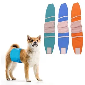 Meilleurs prix pour Couche Chien Male Lavable (Lot de 3) - Bandes réutilisables pour Chiens (Solid M)