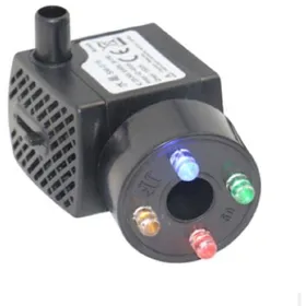 Comparer les prix de Pompe daquarium avec 4 lumières LED multicolores 300 l/h résiste au brûleur sec câble de 15 m Odipie