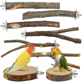 Meilleurs prix pour Perchoir Oiseau - 8 Pièces - Bois Naturel - Jeu Et Grimpe - Perruche Calopsitte - 65 À 20 Cm MICRODERMABRASION
