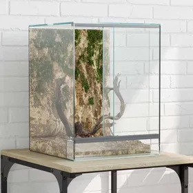 Comparer les prix de （ON SALE)Habitat en Verre Boîte à reptiles - Habitats pour reptiles et amphibiens Blanc 30 x 30 x 40 cm @FR1821460