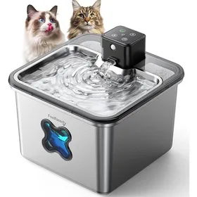 Meilleurs prix pour Fontaine a Eau Chat sans Fil 3.2L Fontaine à Eau pour Chat INOX avec Detecteur de Mouvement 1 Fontaine à Eau Chat Inox ABREUVOIR