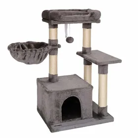 Meilleurs prix pour Arbre a chat Lionto - KB00275 - Arbre a Chat Arbre a Grimper griffoir pour Chat Hauteur 85 cm, Gris Fonce