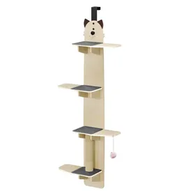 Meilleurs prix pour Arbre à chat grande avec griffoir 4 plateformes - Hauteur 170cm - Arbre à grimper pour chats beige
