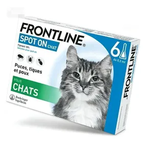 Meilleurs prix pour Frontline Spot-On Chat 6 Pipettes élimine les puces adultes les tiques et les poux broyeurs