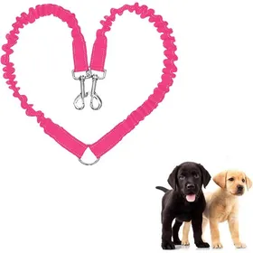Meilleurs prix pour Coupleur de Laisse Double pour Chien Laisse Double Rotative à 360° et Réglable pour Promener Chiot Petit Moyen Rose
