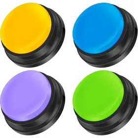 Meilleurs prix pour Lot de 4 boutons de communication pour chien boutons denregistrement pour chien buzzers de dressage pour animaux de compagnie