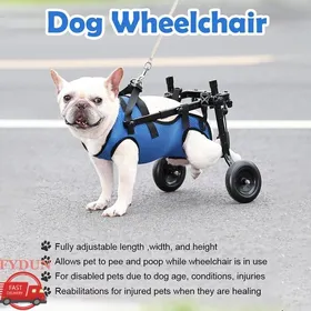 Comparer les prix de FYDUN Fauteuil roulant pour chiens pour pattes arrières petites Fauteuil roulant pour chiens pour pattes animalerie kit Bleu M