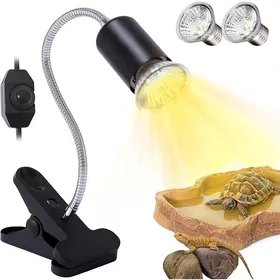 Comparer les prix de Lampe Chauffante TortueTempérature réglableavec 2 Ampoule Halogènes UVA UVB de 50W Lampe Pour Reptiles et Amphibiens ECLAIRAGE